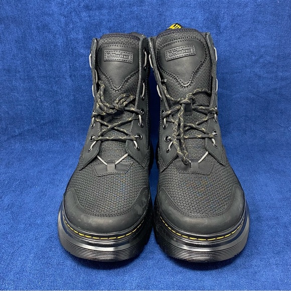 Dr. Martens lace up utility boots, tarik leather and nylon, black, mens US 11 - Picture 5 of 10